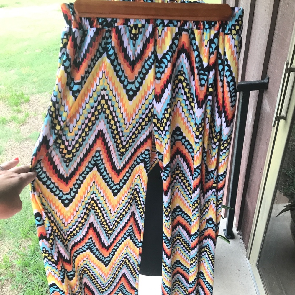 Wide leg palazzo pants